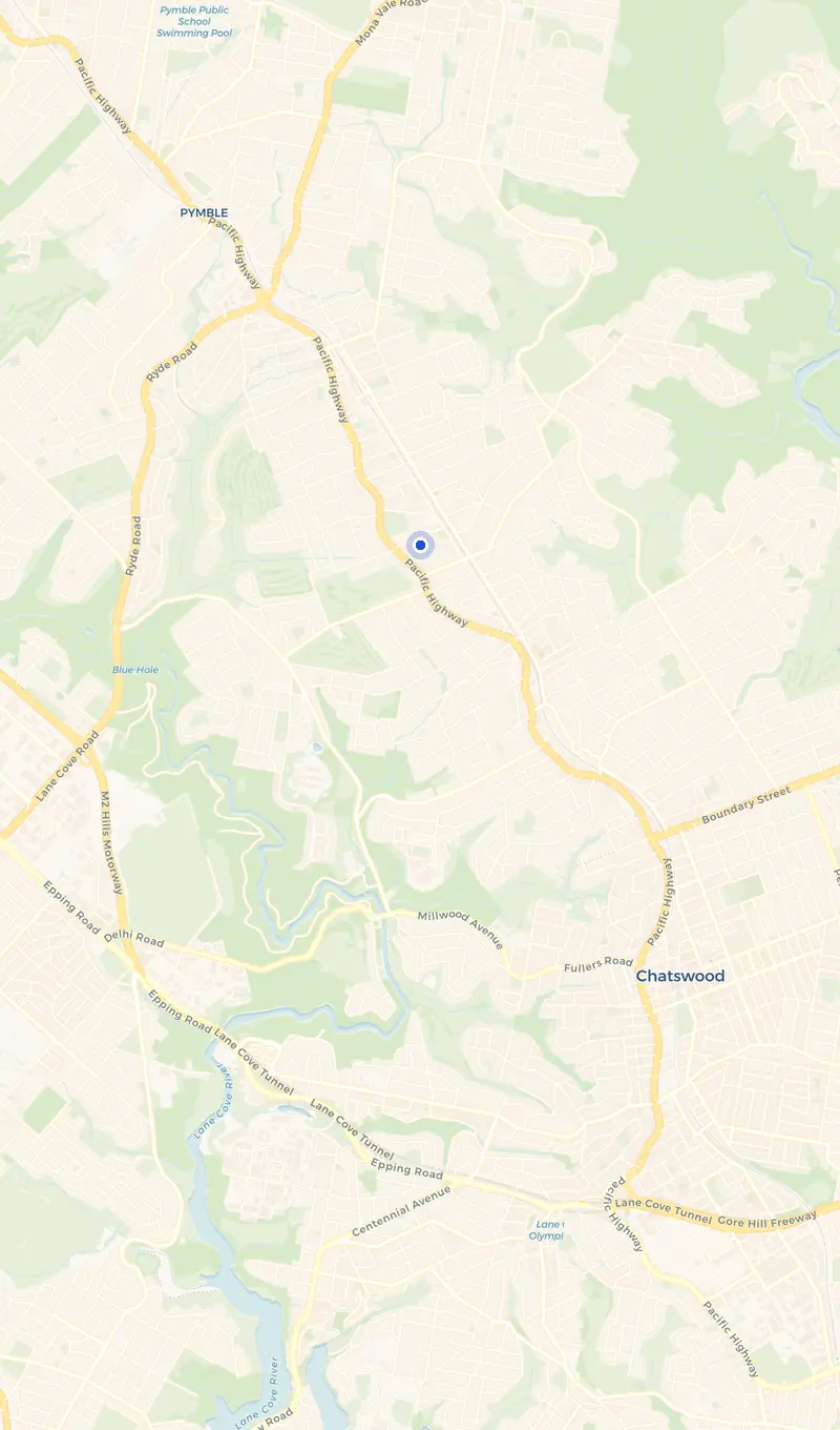 Map of the Killara service area and the surrounding suburbs we cover.